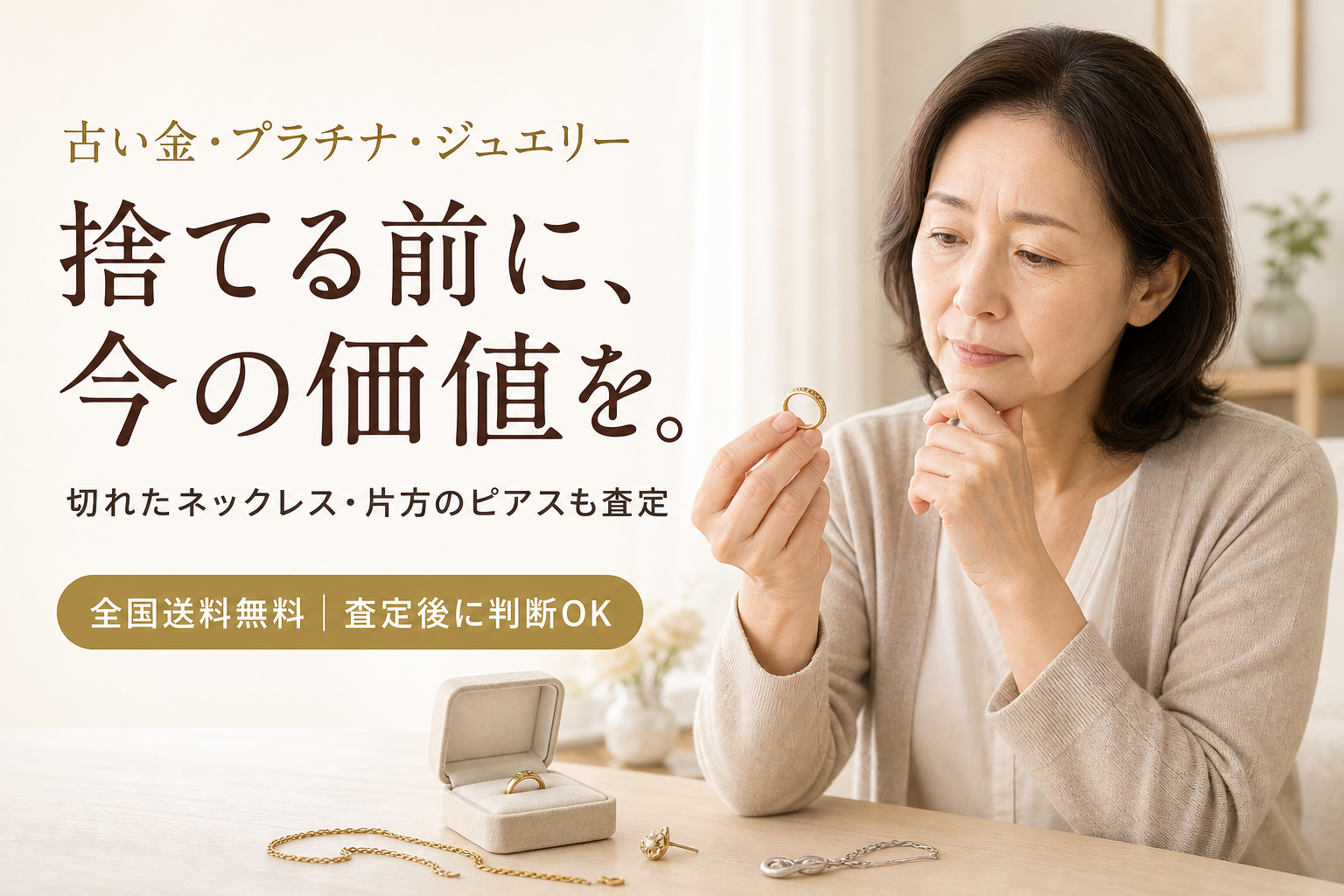 古い金・プラチナ・ジュエリーを捨てる前に今の価値を確認